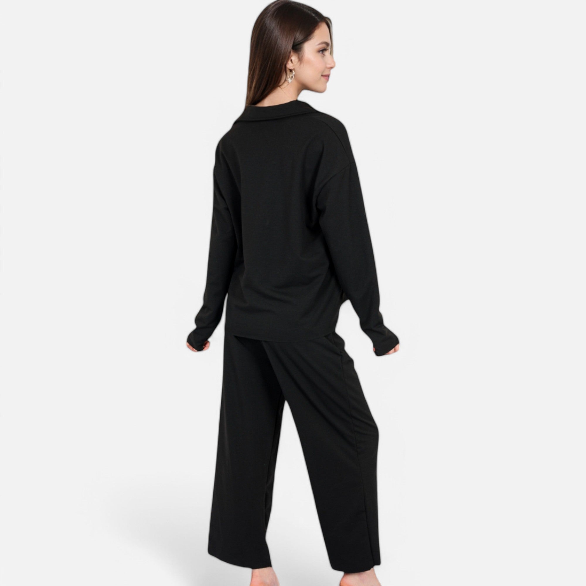 Anna-Kaci Women's Relaxed Fit Pullover and Wide Leg Lounge Pants Set