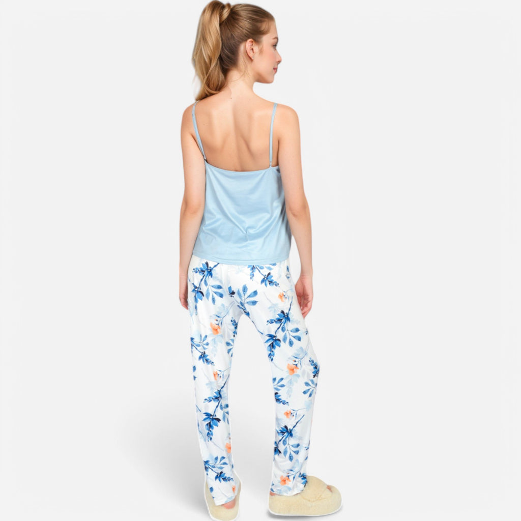 Anna-Kaci Lounge Women's Floral Print 3-Piece Pajama Set with Long Cardigan