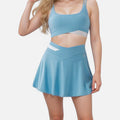 Anna-Kaci Active Women's Athletic Skort with Contrast Waistband and Flowing A-Line Design