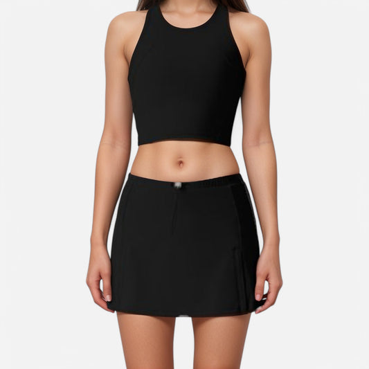 Anna-Kaci Active Women's Athletic Skort with Side Pocket and Built-In Shorts