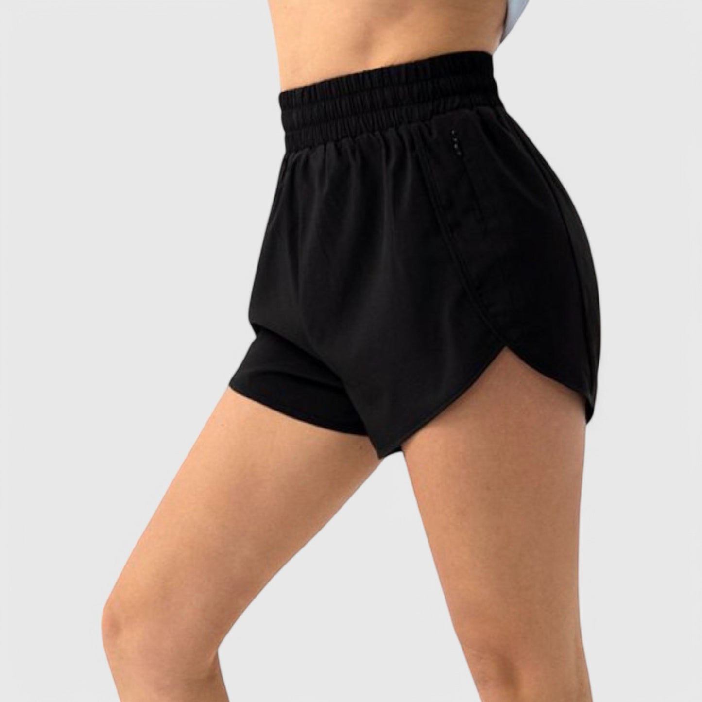 Anna-Kaci Active Women's High Waist Athletic Running Shorts with Curved Hem
