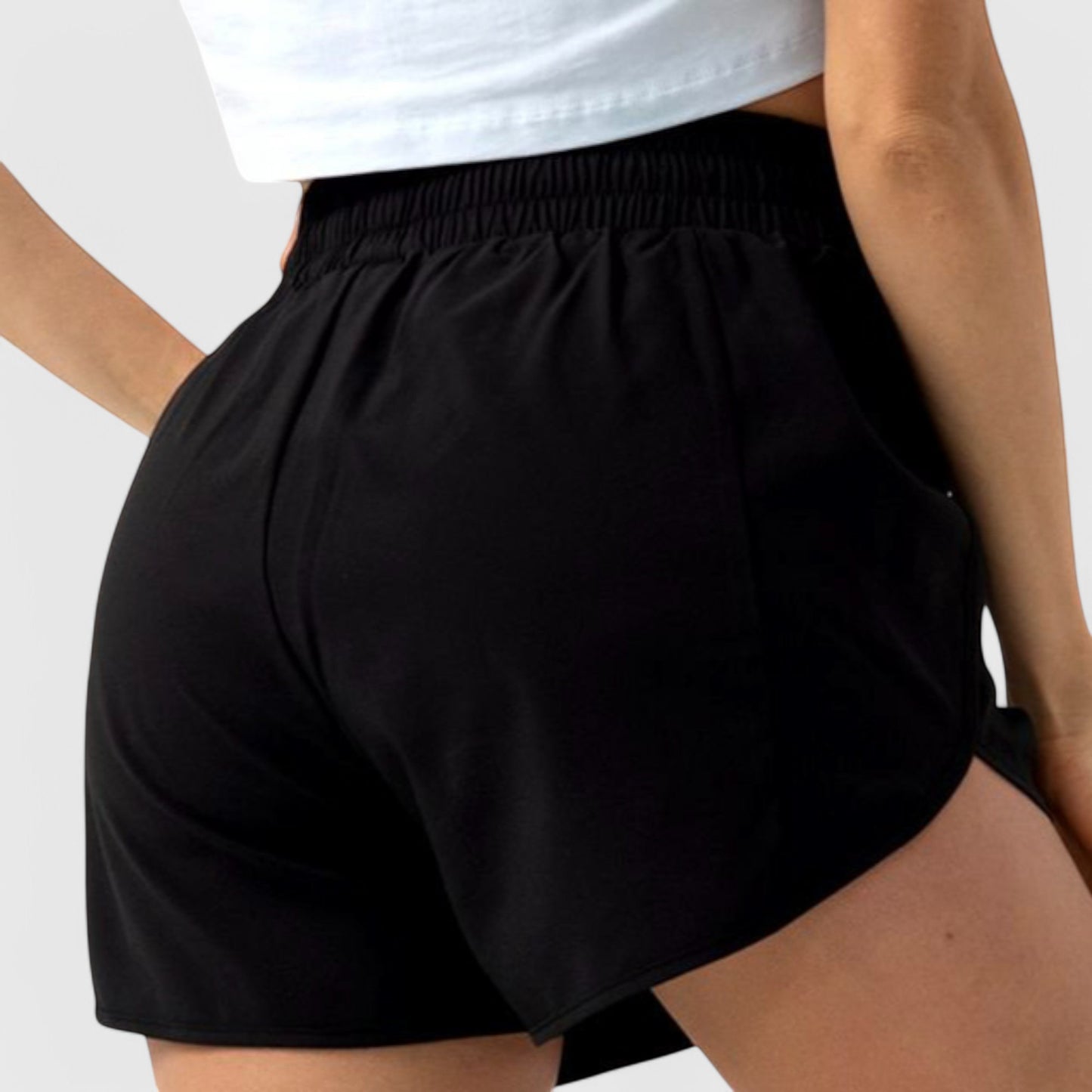 Anna-Kaci Active Women's High Waist Athletic Running Shorts with Curved Hem