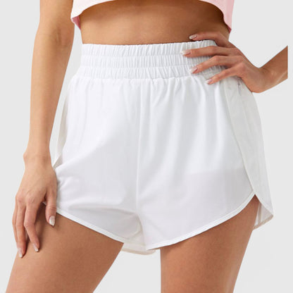 Anna-Kaci Active Women's High Waist Athletic Running Shorts with Curved Hem