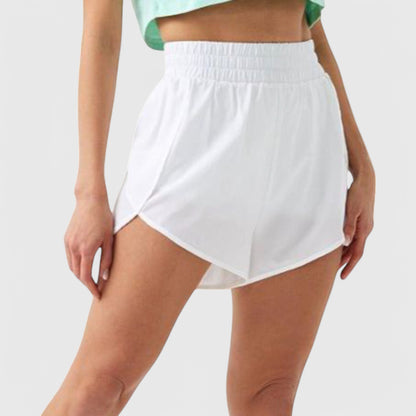 Anna-Kaci Active Women's High Waist Athletic Running Shorts with Curved Hem