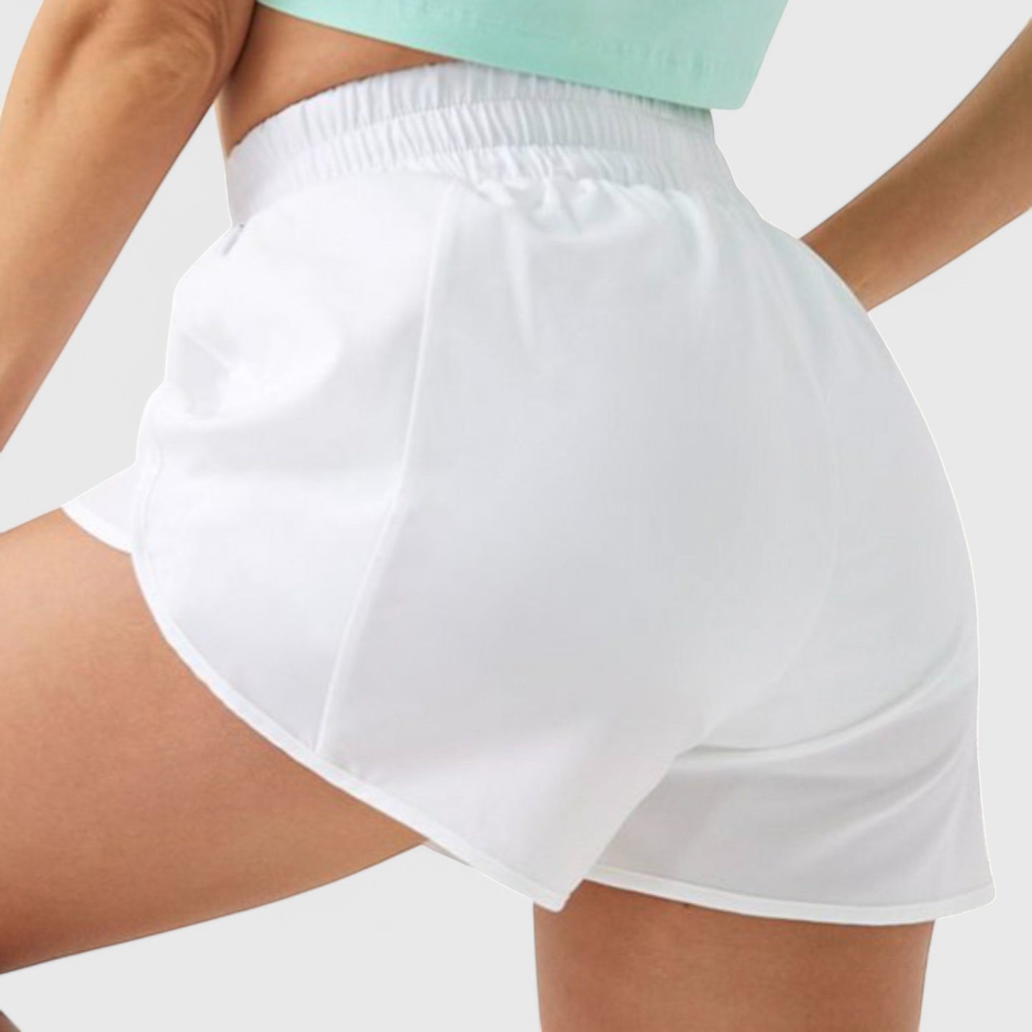 Anna-Kaci Active Women's High Waist Athletic Running Shorts with Curved Hem