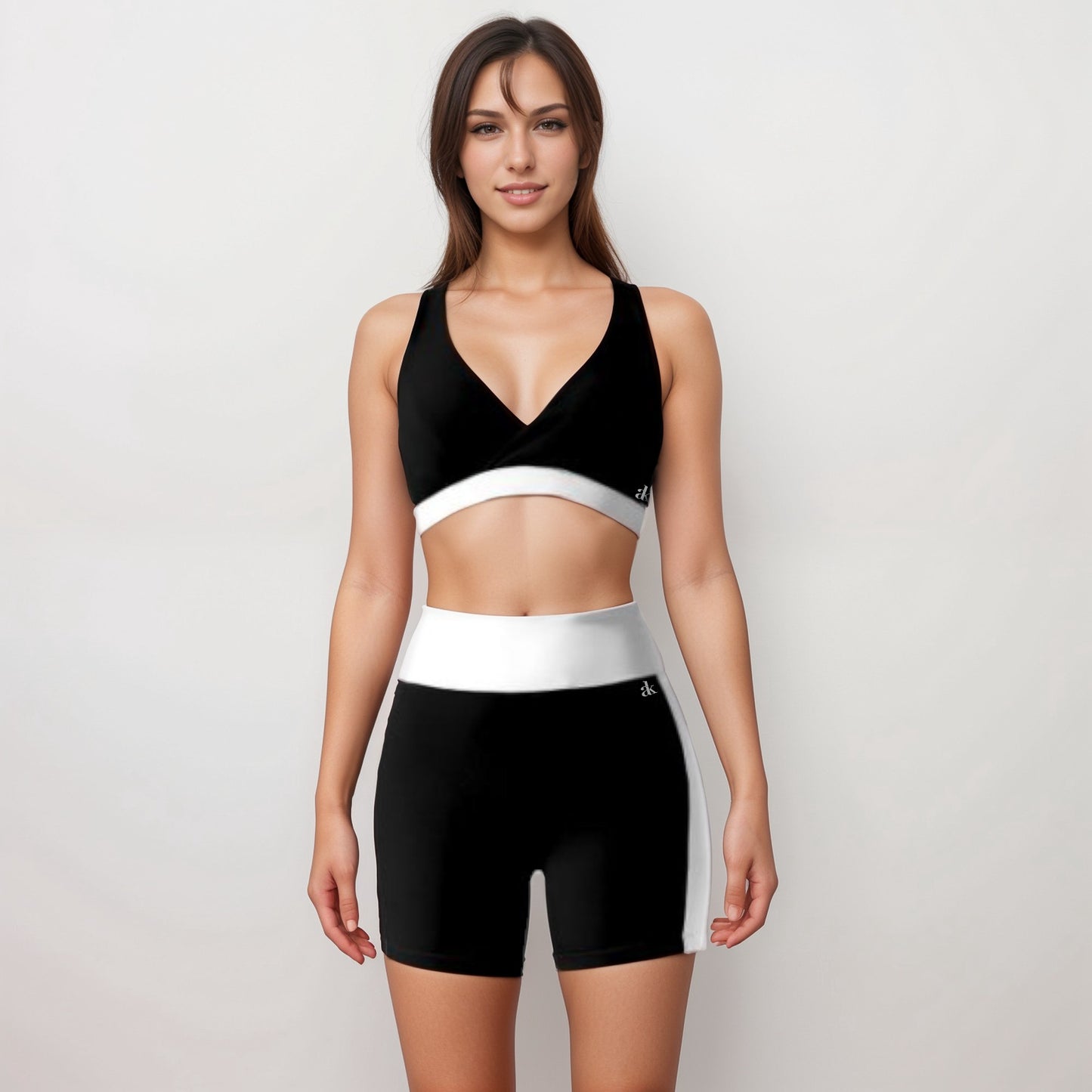 Anna-Kaci Active Women's High Waist Color Block Biker Shorts