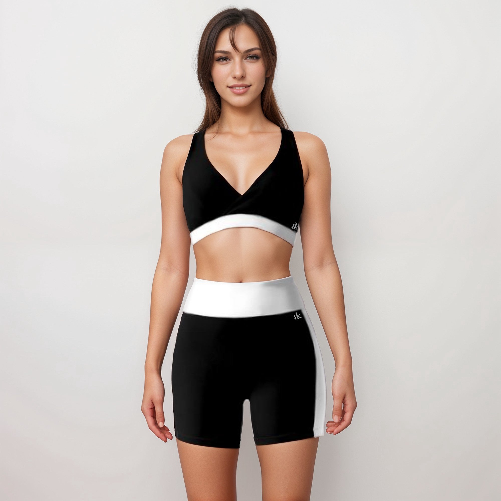 Anna-Kaci Active Women's High Waist Color Block Biker Shorts