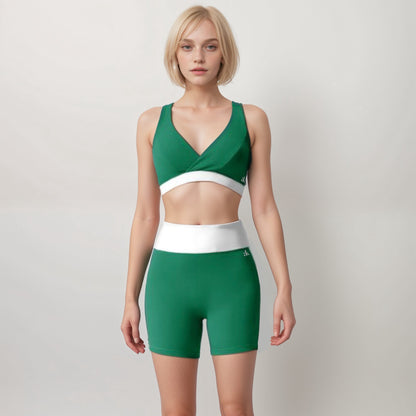 Anna-Kaci Active Women's High Waist Color Block Biker Shorts