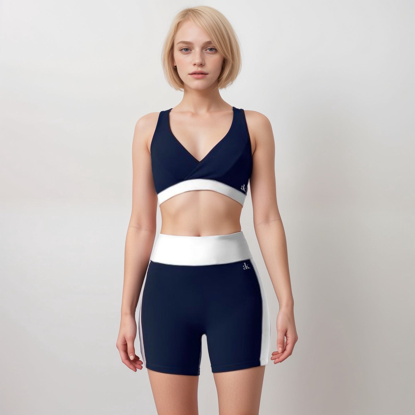 Anna-Kaci Active Women's High Waist Color Block Biker Shorts