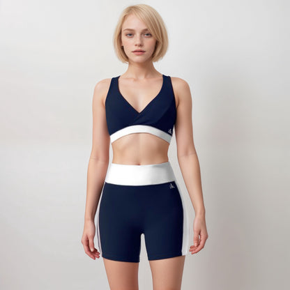 Anna-Kaci Active Women's High Waist Color Block Biker Shorts