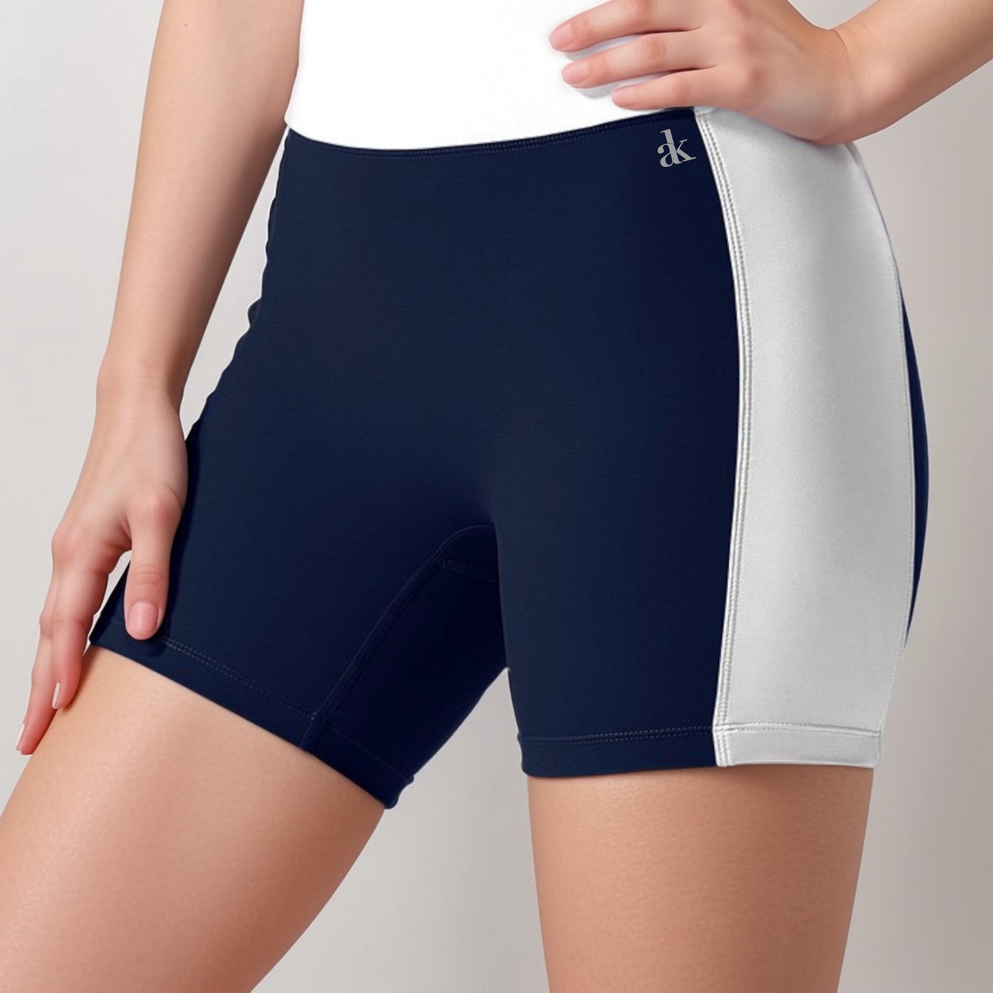 Anna-Kaci Active Women's High Waist Color Block Biker Shorts