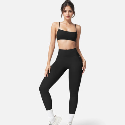 Anna-Kaci Women's Asymmetrical Neck Sports Bra with Thin Straps