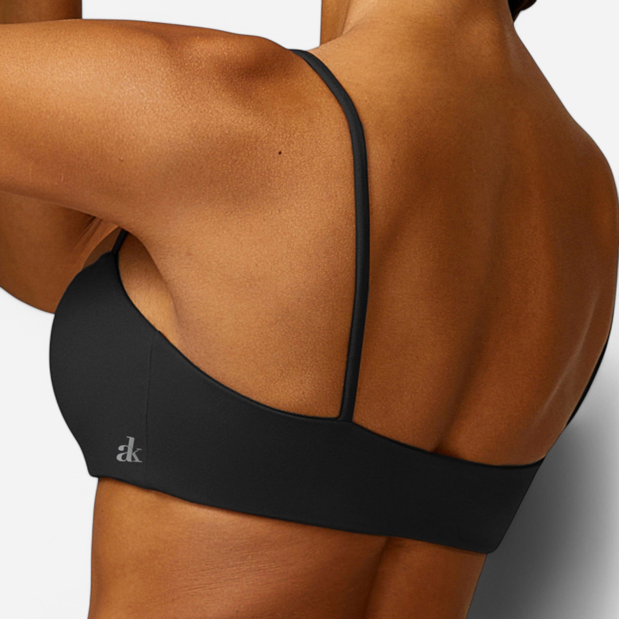 Anna-Kaci Women's Asymmetrical Neck Sports Bra with Thin Straps