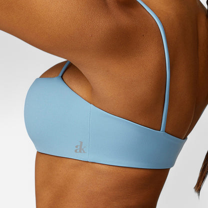 Anna-Kaci Women's Asymmetrical Neck Sports Bra with Thin Straps
