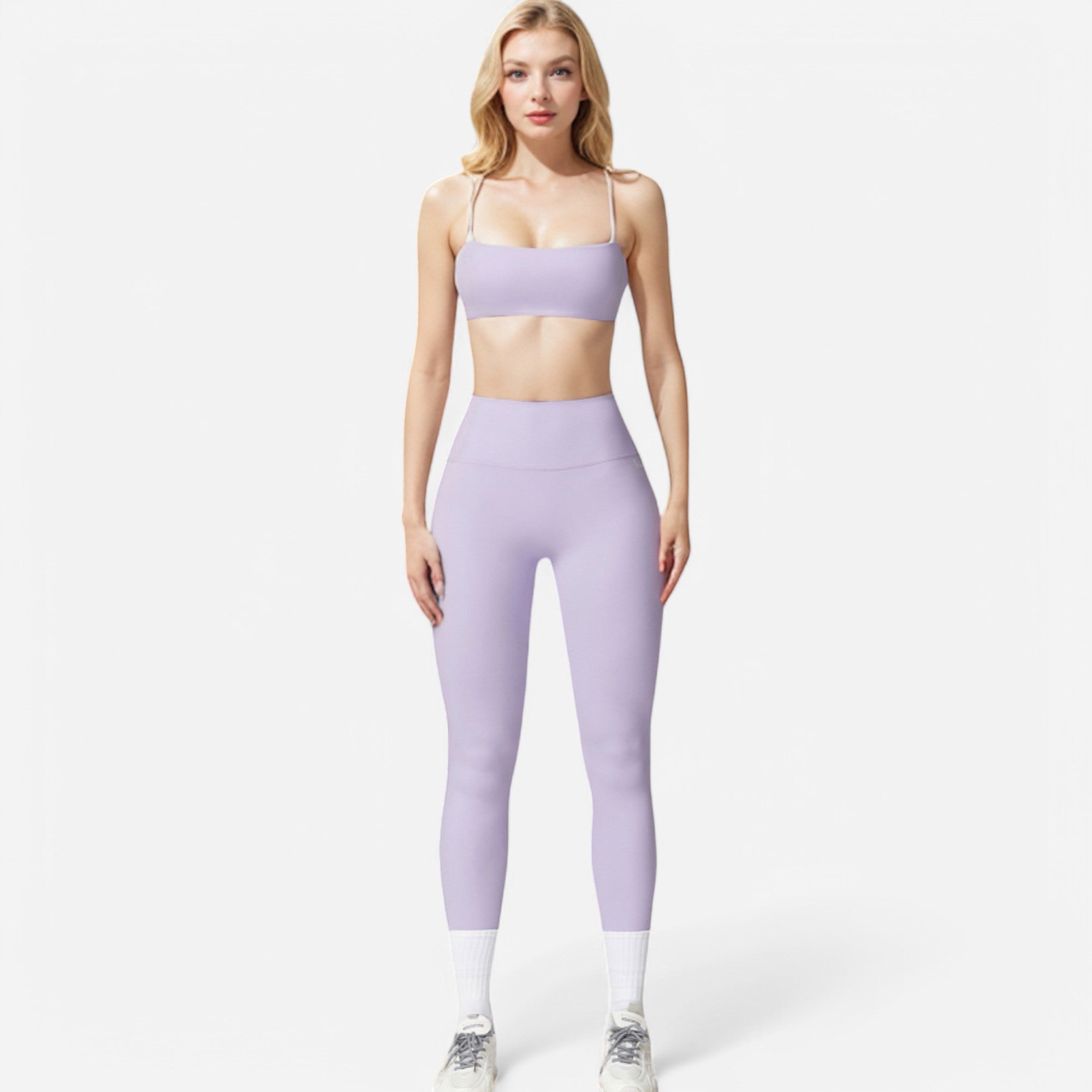 Anna-Kaci Women's Asymmetrical Neck Sports Bra with Thin Straps