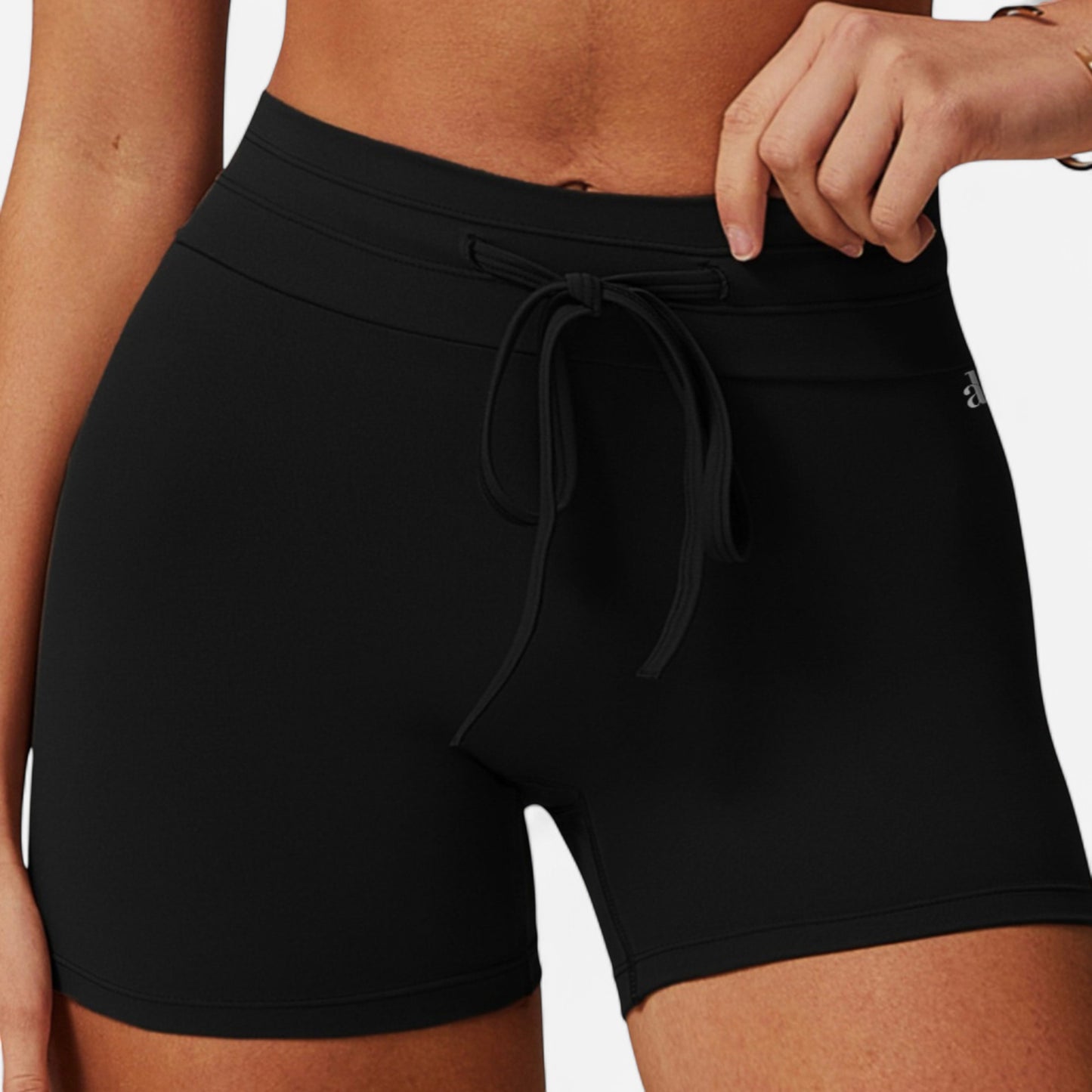 Anna-Kaci Women's High Waist Athletic Shorts with Adjustable Drawstring