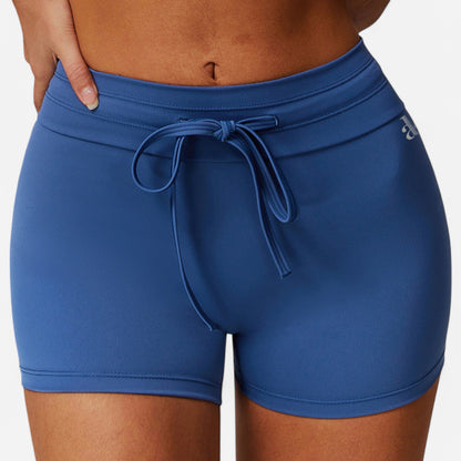 Anna-Kaci Women's High Waist Athletic Shorts with Adjustable Drawstring