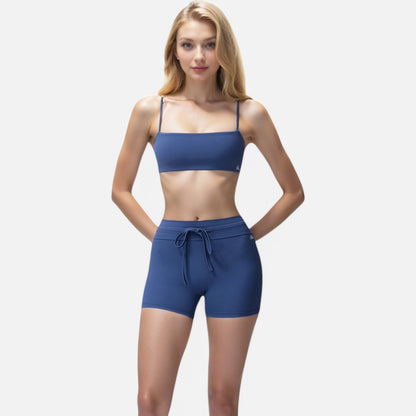 Anna-Kaci Women's High Waist Athletic Shorts with Adjustable Drawstring