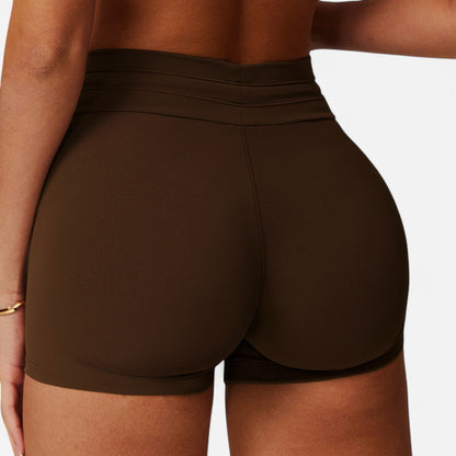 Anna-Kaci Women's High Waist Athletic Shorts with Adjustable Drawstring