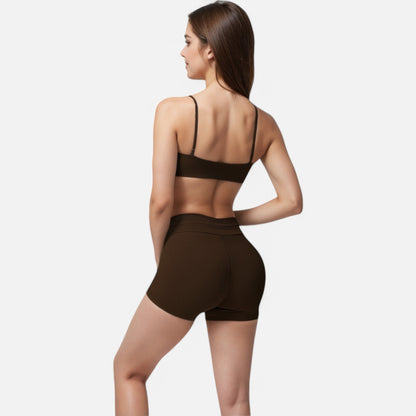 Anna-Kaci Women's High Waist Athletic Shorts with Adjustable Drawstring