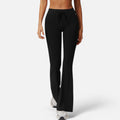 Anna-Kaci Women's High Waist Flare Athletic Pants with Drawstring Waist