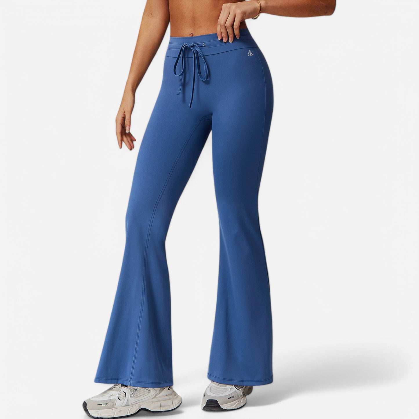 Anna-Kaci Women's High Waist Flare Athletic Pants with Drawstring Waist