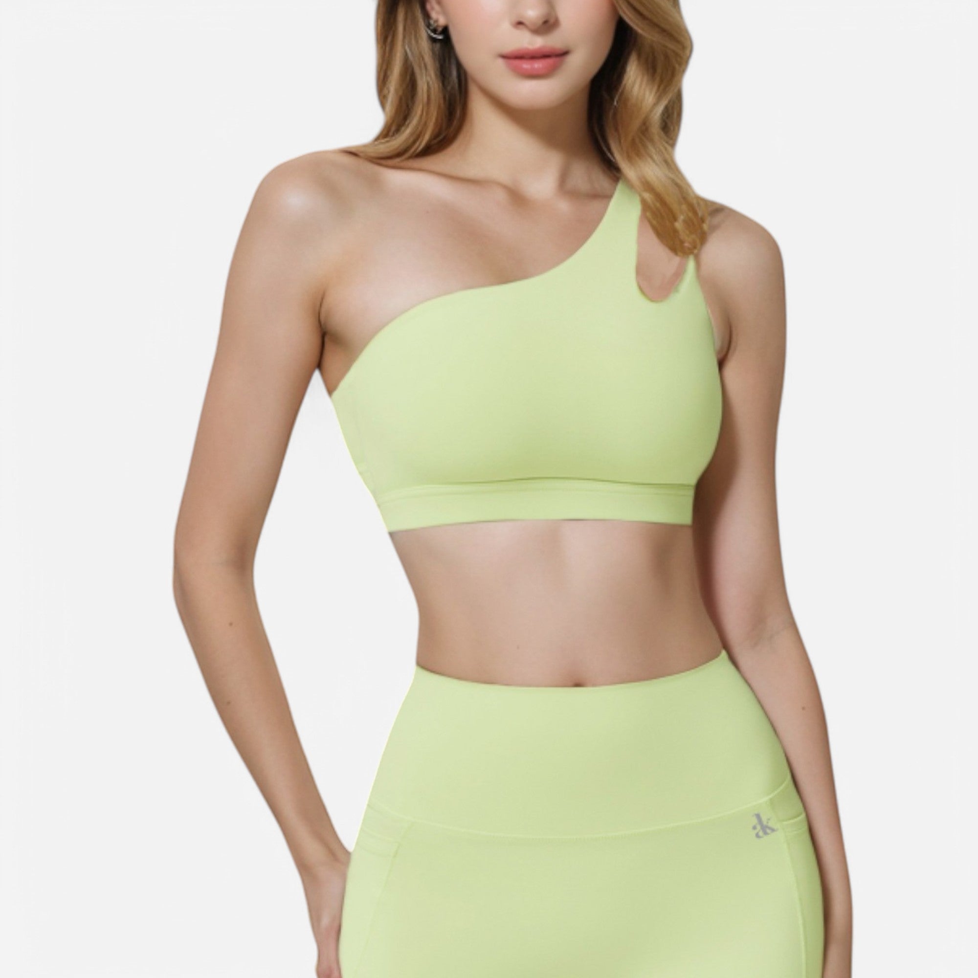 Anna-Kaci Women's One Shoulder Cutout Sports Bra