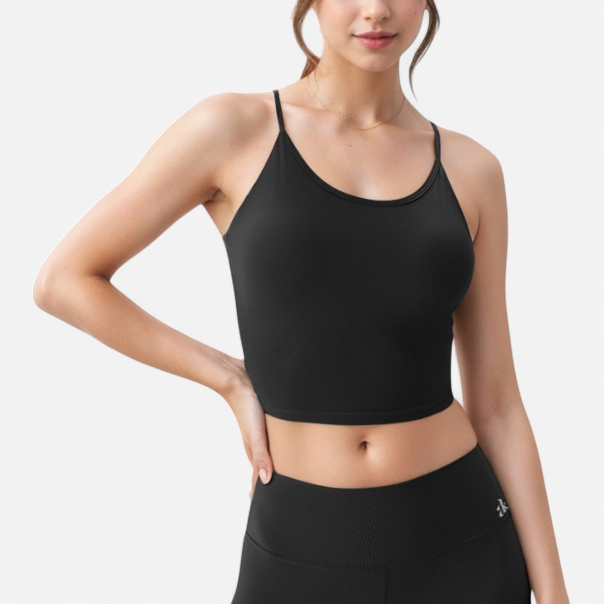 Anna-Kaci Women's Crisscross Strappy Sports Bra with Lace-Up Detail