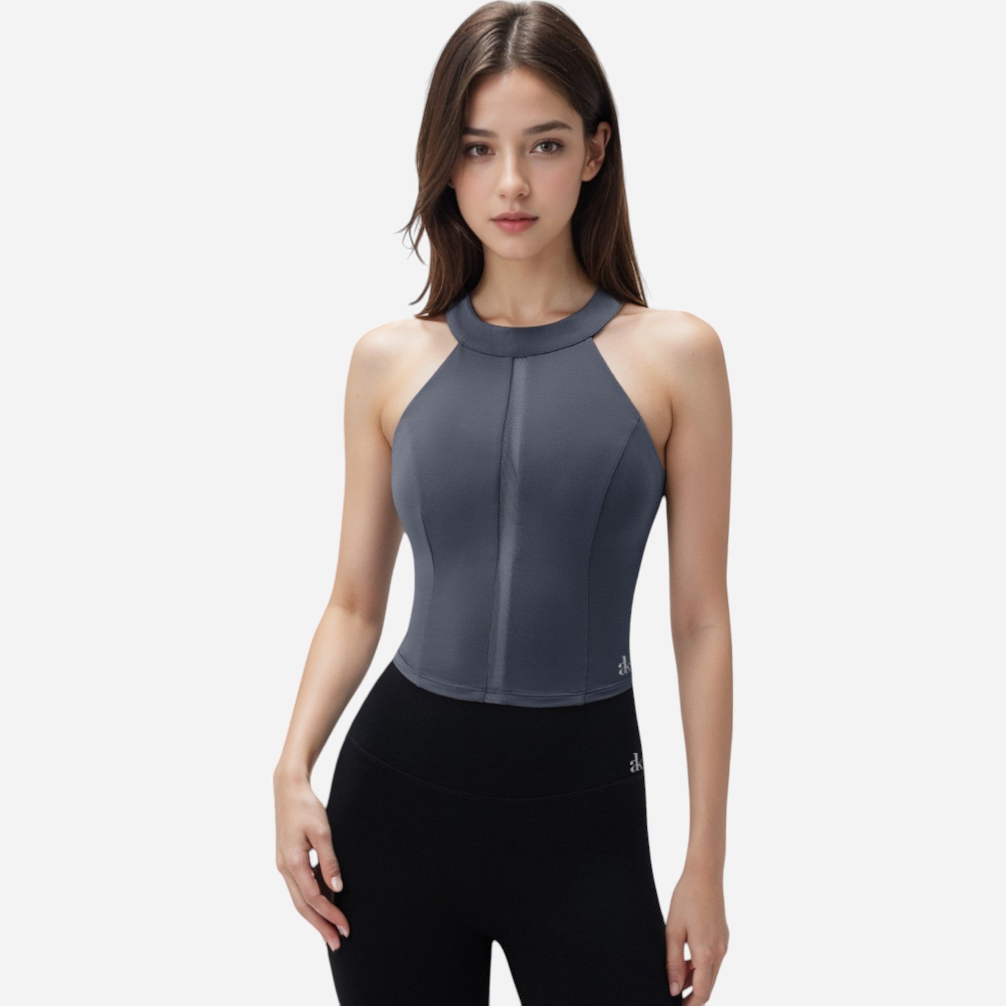 Anna-Kaci Women's Halter Neck Wrap Tie Athletic Tank Top