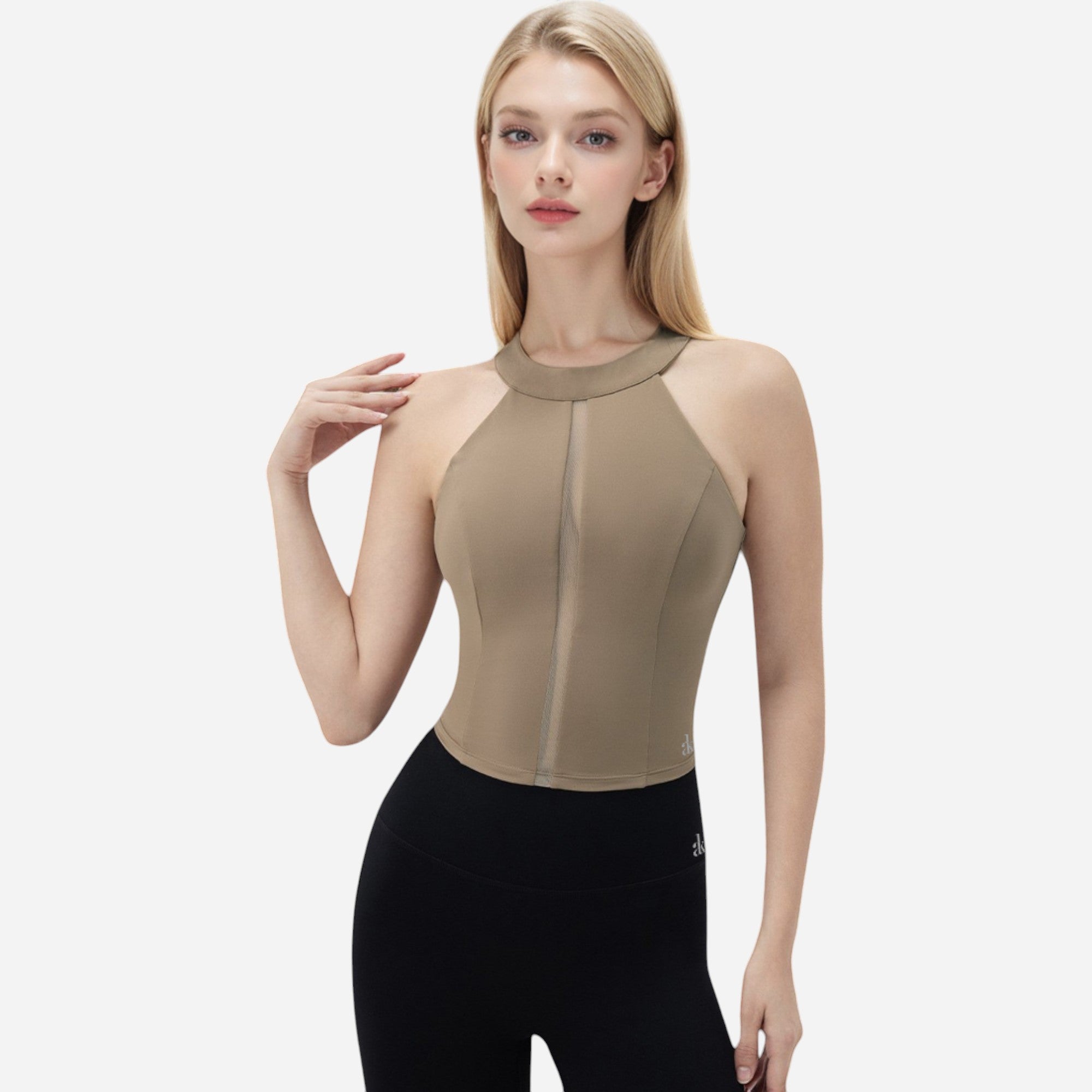 Anna-Kaci Women's Halter Neck Wrap Tie Athletic Tank Top
