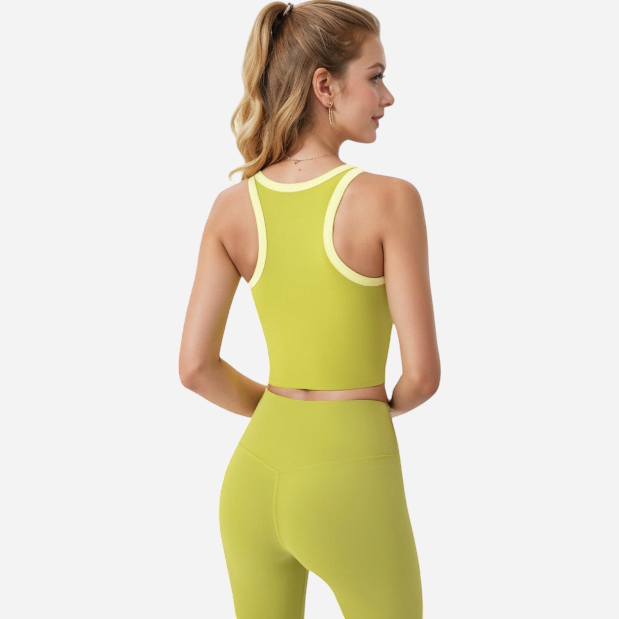 Anna-Kaci Women's Contrast Trim High Neck Crop Top