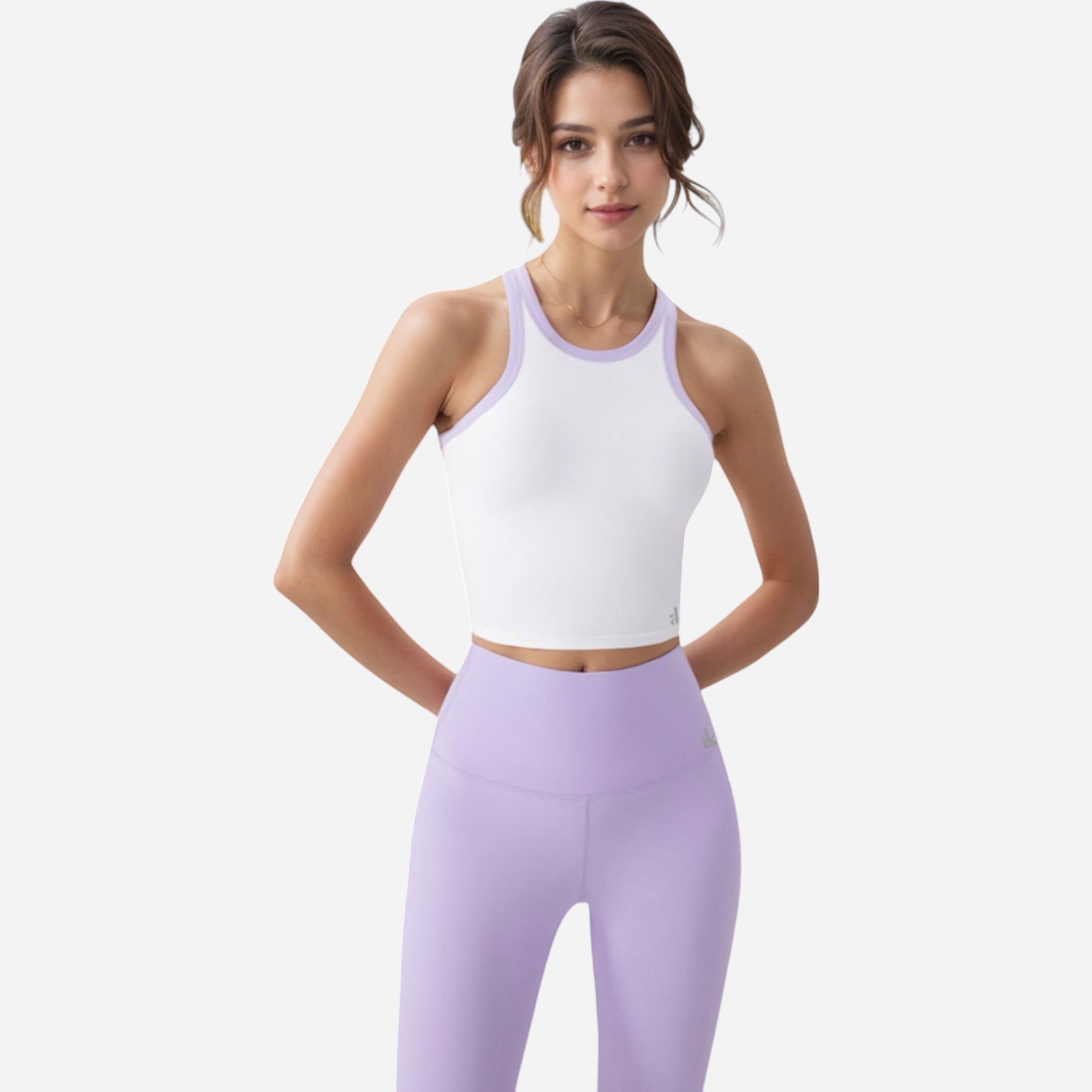 Anna-Kaci Women's Contrast Trim High Neck Crop Top