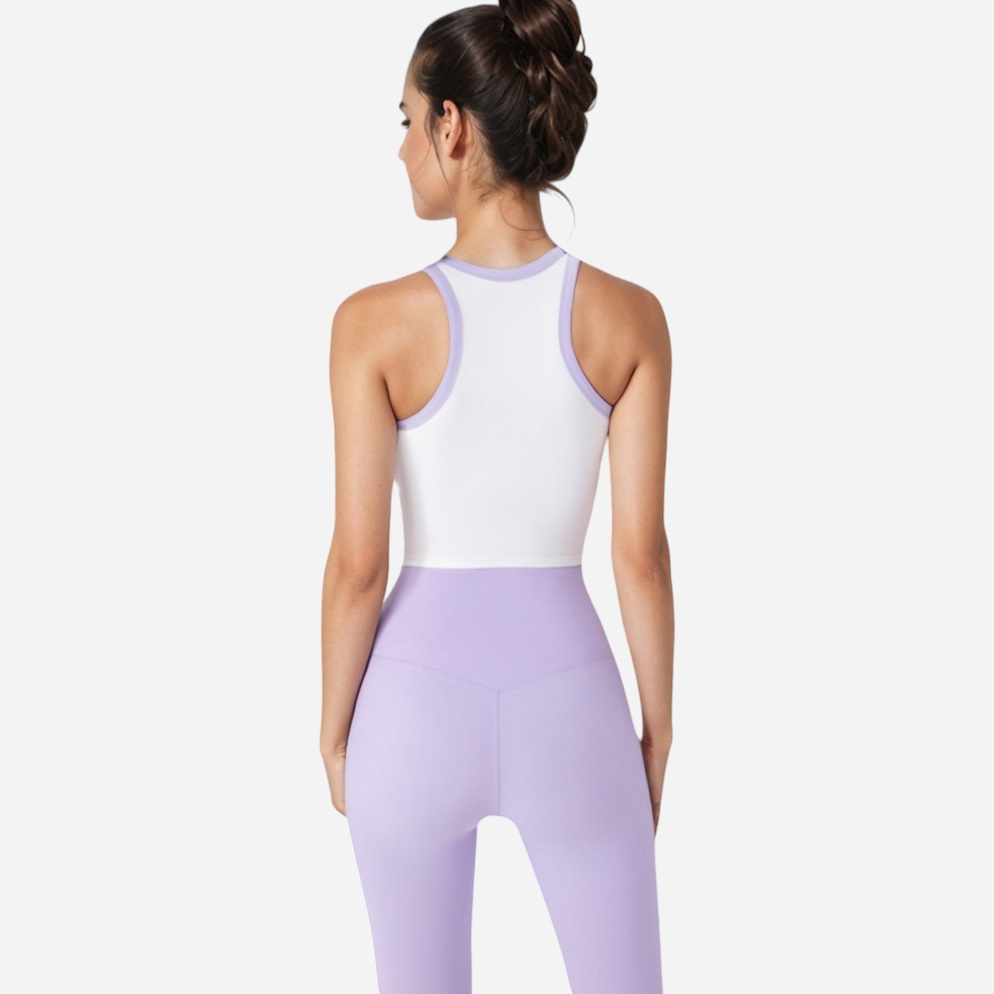 Anna-Kaci Women's Contrast Trim High Neck Crop Top