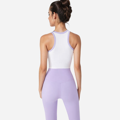Anna-Kaci Women's Contrast Trim High Neck Crop Top