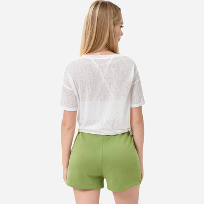 Anna-Kaci Women's High Waist Elastic Shorts with Side Pockets