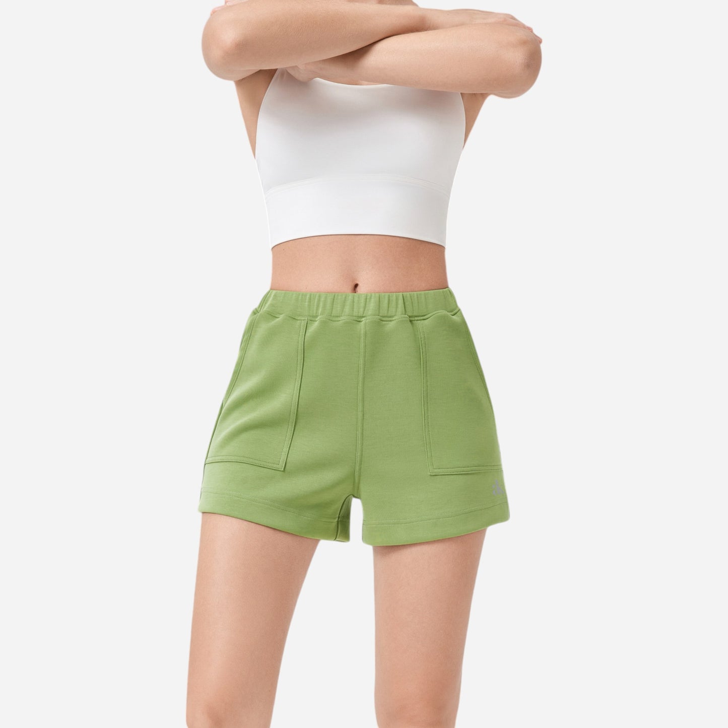 Anna-Kaci Women's High Waist Elastic Shorts with Side Pockets