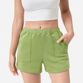 Anna-Kaci Women's High Waist Elastic Shorts with Side Pockets