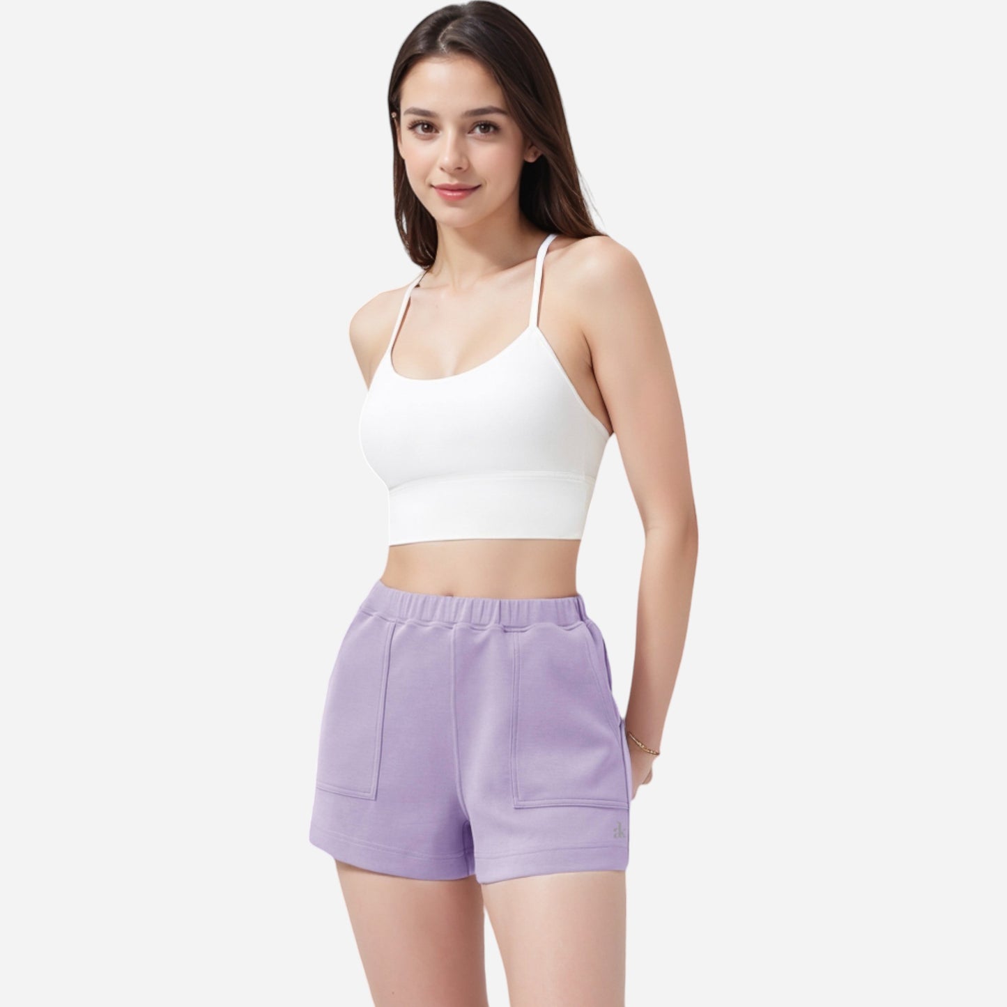 Anna-Kaci Women's High Waist Elastic Shorts with Side Pockets