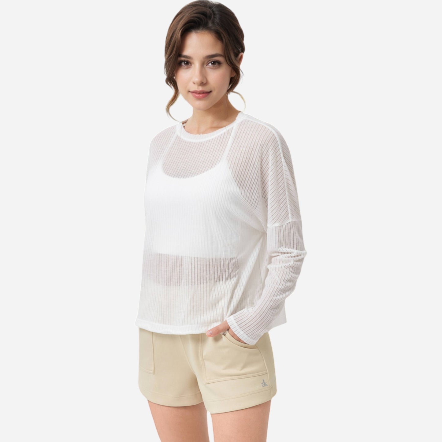 Anna-Kaci Women's High Waist Elastic Shorts with Side Pockets