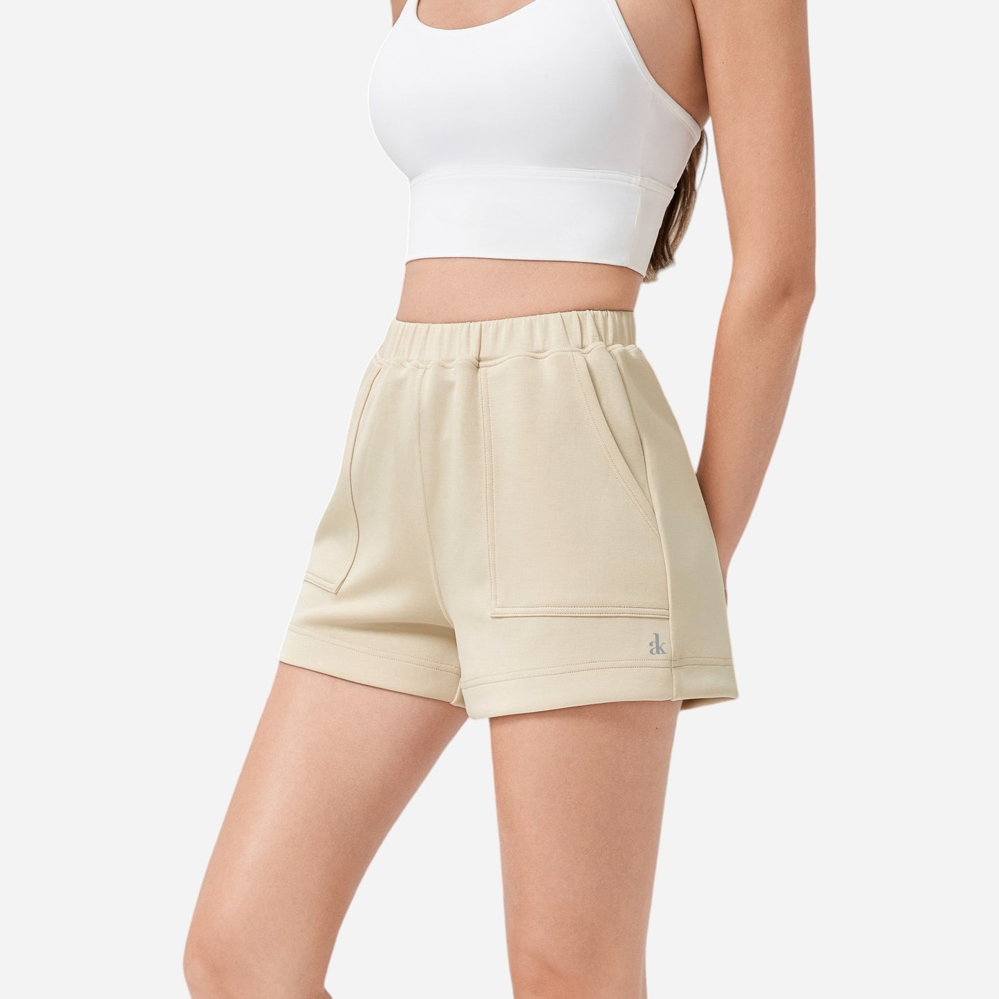 Anna-Kaci Women's High Waist Elastic Shorts with Side Pockets