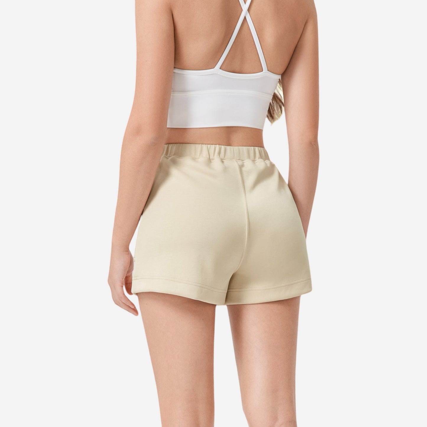 Anna-Kaci Women's High Waist Elastic Shorts with Side Pockets