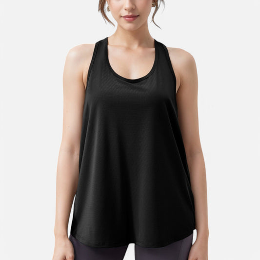 Anna-Kaci Women's Lightweight Racerback Tank Top with Textured Stripe Pattern