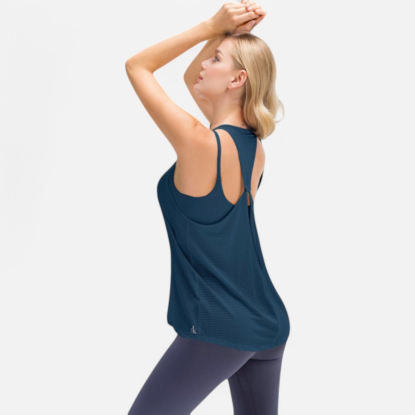 Anna-Kaci Women's Lightweight Racerback Tank Top with Textured Stripe Pattern