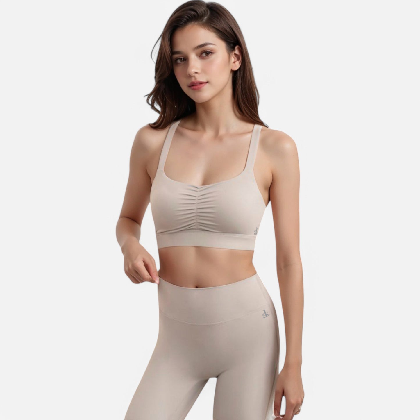 Anna-Kaci Women's Strappy Back Sports Bra with Crisscross Design