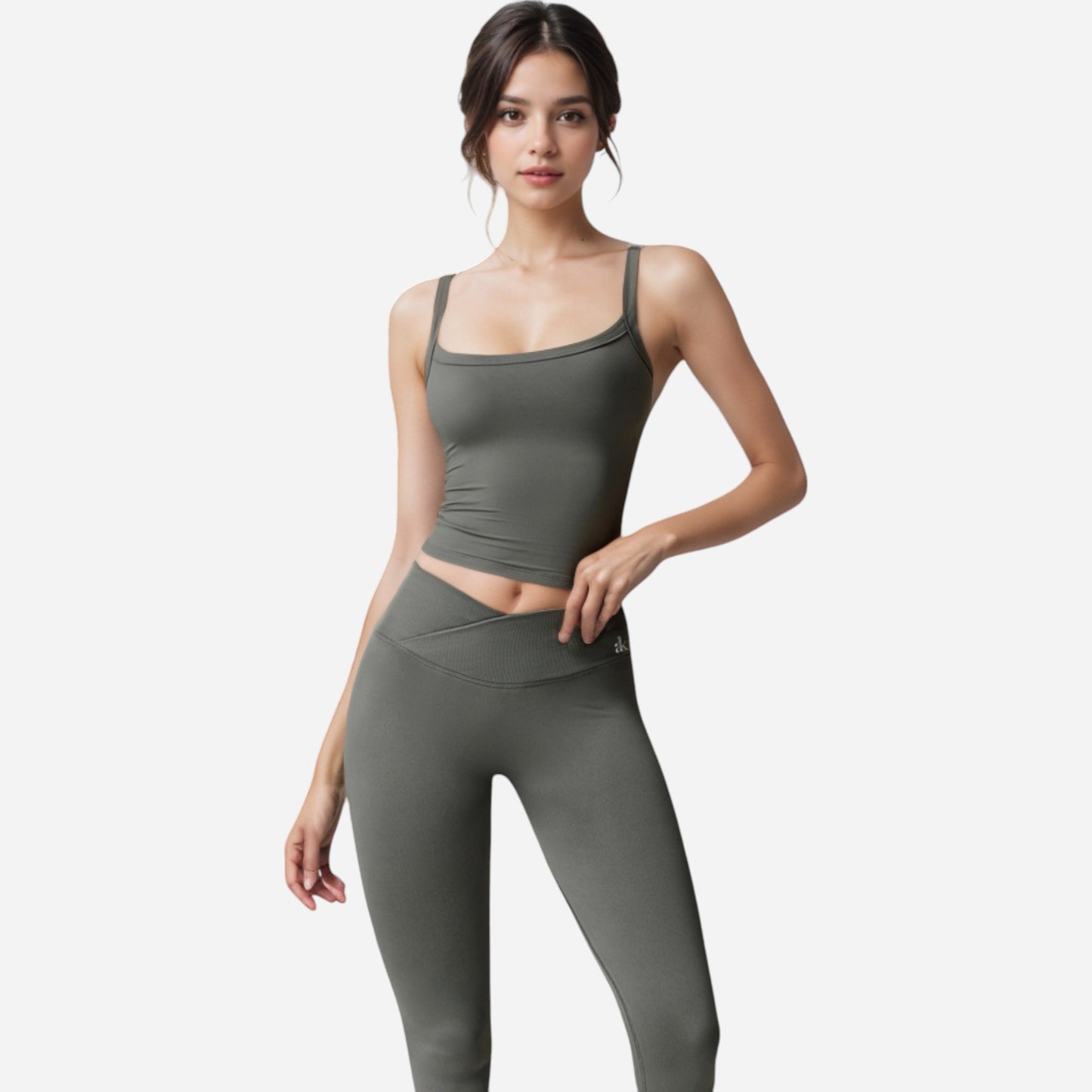 Anna-Kaci Women's Square Neck Tank Top with Spaghetti Straps
