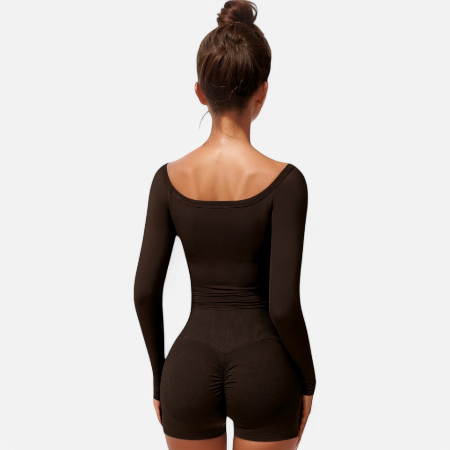 Anna-Kaci Women's One Shoulder Long Sleeve Crop Top with Thumb Holes