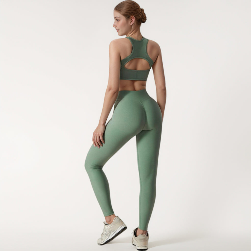 Anna-Kaci Active Women's High Neck Racerback Sports Crop Top with Seamless Compression Fit