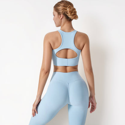 Anna-Kaci Active Women's High Neck Racerback Sports Crop Top with Seamless Compression Fit