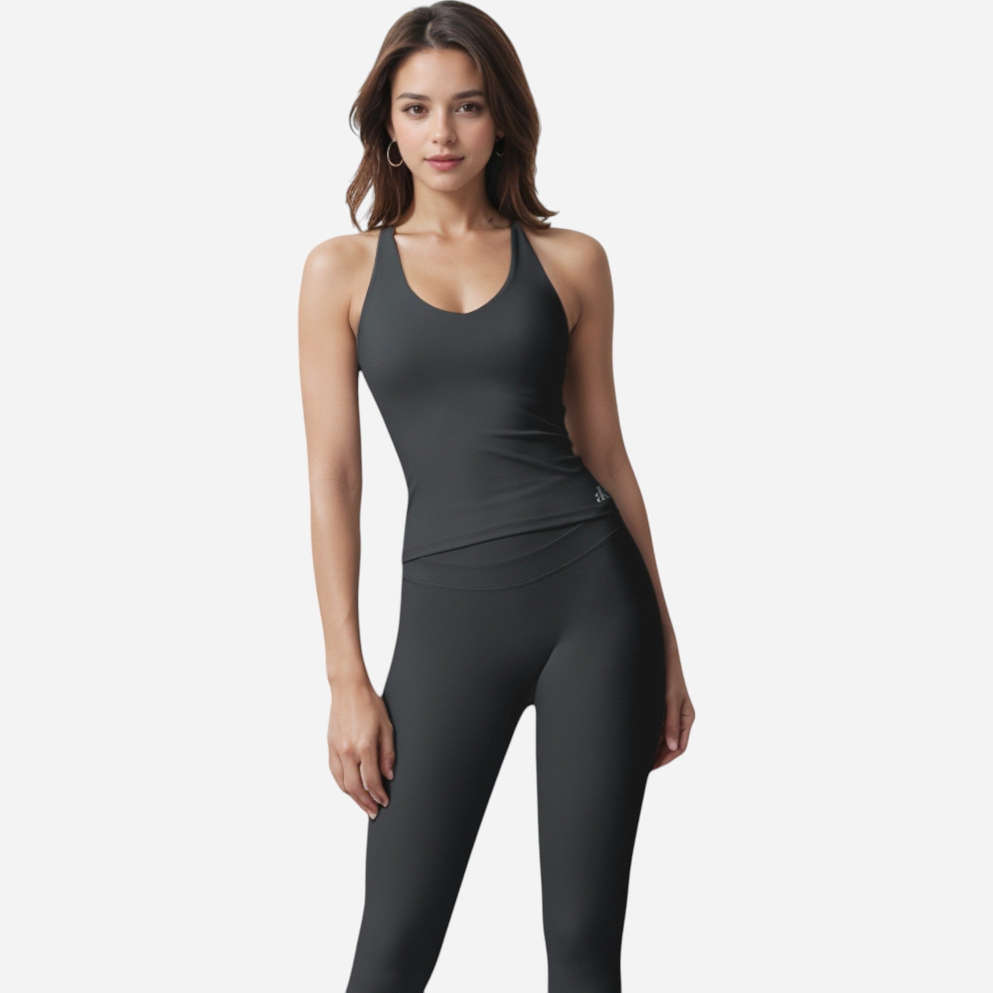 Anna-Kaci Women's Strappy Back Fitted Tank Top with Scoop Neck