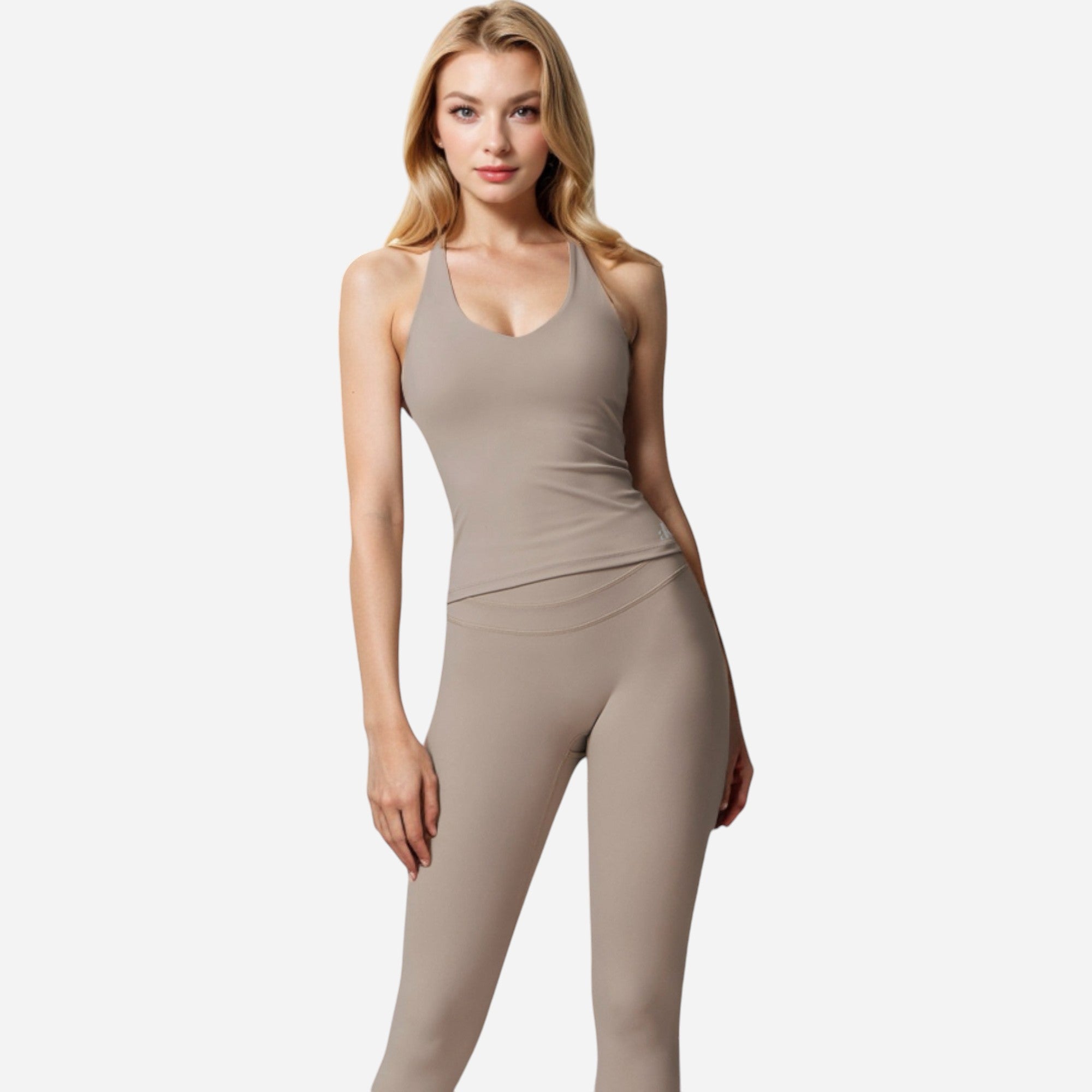 Anna-Kaci Women's Strappy Back Fitted Tank Top with Scoop Neck